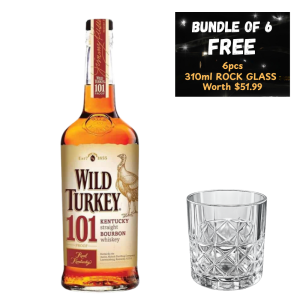 Wild Turkey 101 Bourben Whisky 750ml x6