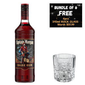 Captain Morgan Dark Rum 750ml x6 Bundle