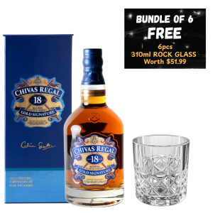 Chivas Regal 18 Years 750ml x6 Bundle (With Box)