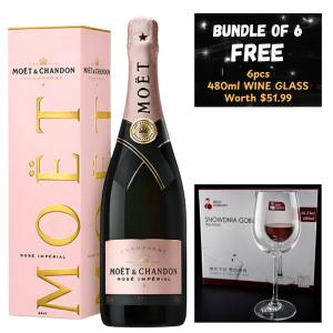 Moet Chandon Rose Imperial 750ml x 6 Bundle (With Box)